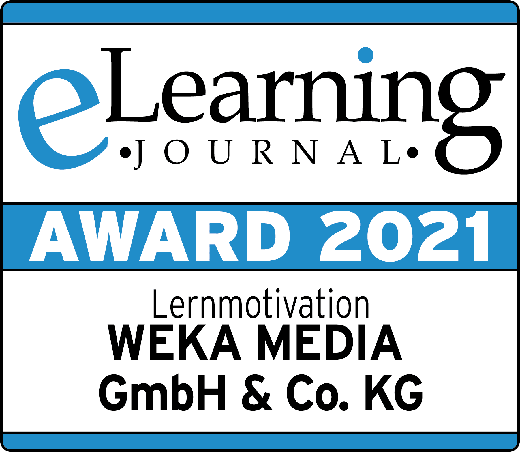 Award 2021 vom eLearning Journal zur Lernmotivation WEKA MEDIA GmbH & Co. KG