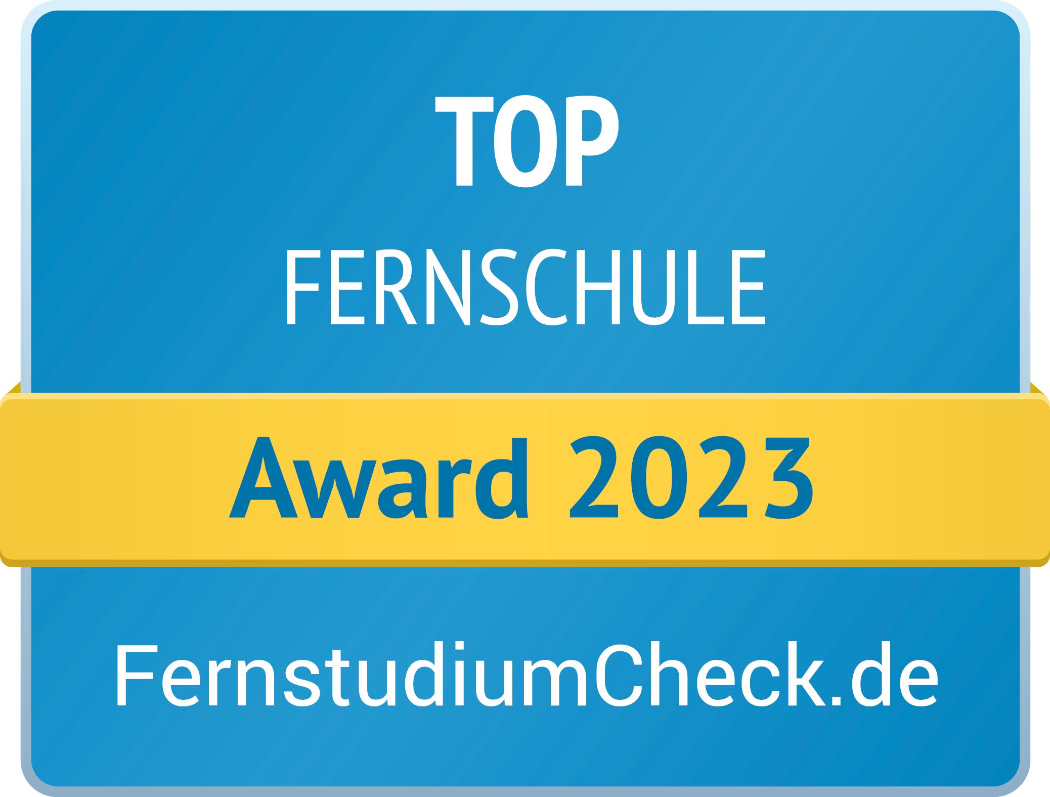 Award 2023 von FernstudiumCheck.de für WEKA MEDIA als Top Fernschule